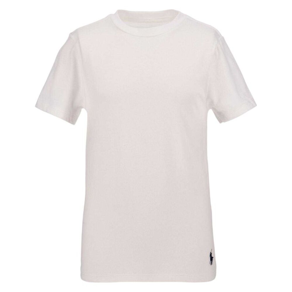 Ralph Lauren Childrens/Kids Cotton Jersey T-Shirt (Pack of 2) / White